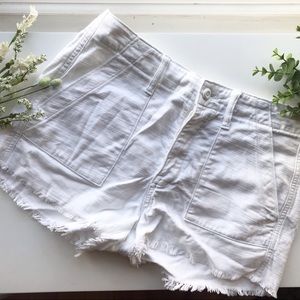 White Utility Shorts